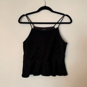 Textured Peplum Shirt